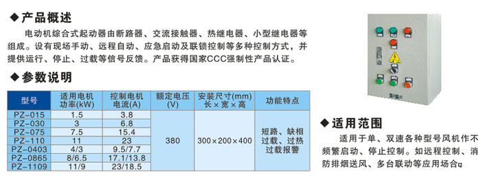 PZ電動機綜合室啟動器